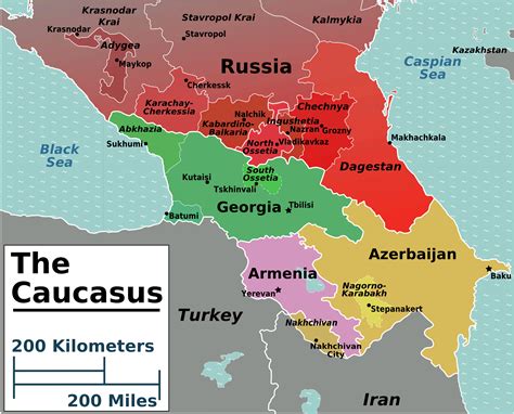 A Map Of The Caucasus