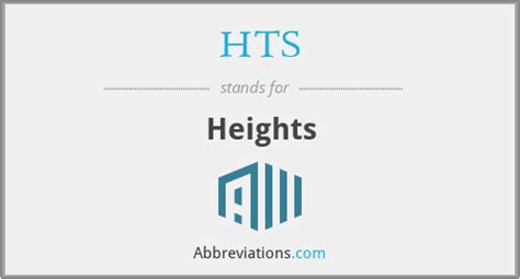 Abbreviation For Heights