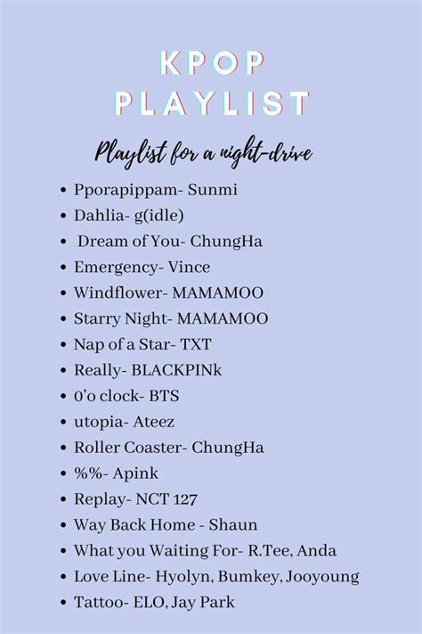 Aesthetic Names For Kpop Playlist