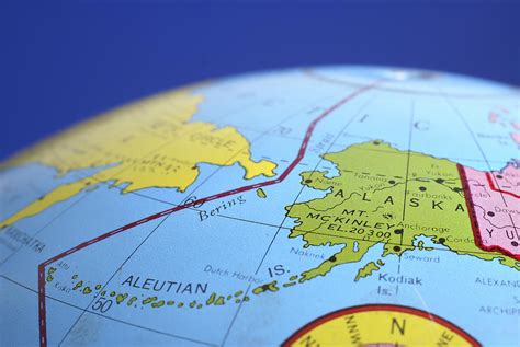 Alaska In Globe Map