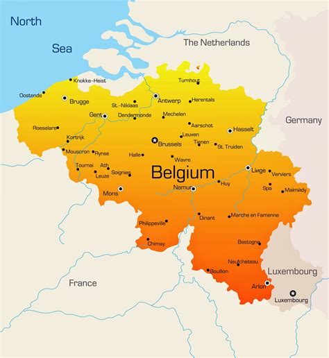 Belgium Map With Cities