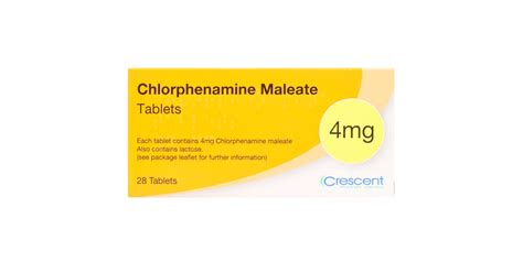 Chlorphenamine Maleate 4Mg