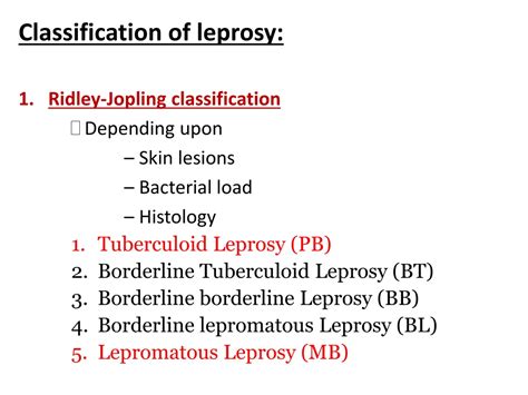 Classification Of Leprosy