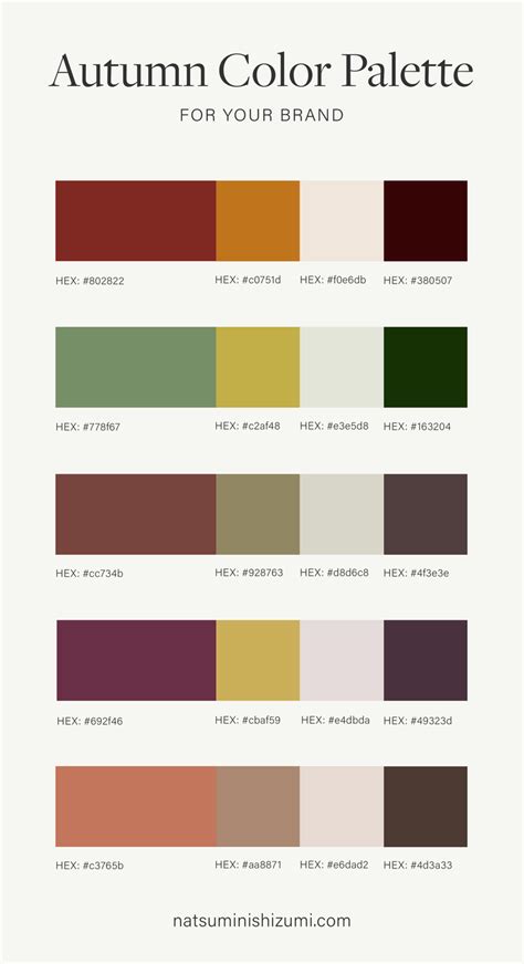 Color Palette For An Autumn