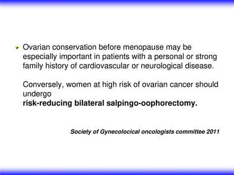 Conservation Of Ovaries