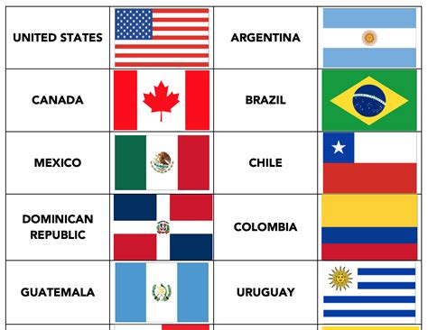 Country Flag Printables