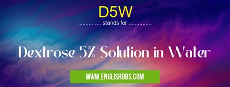 D5w Medical Abbreviation