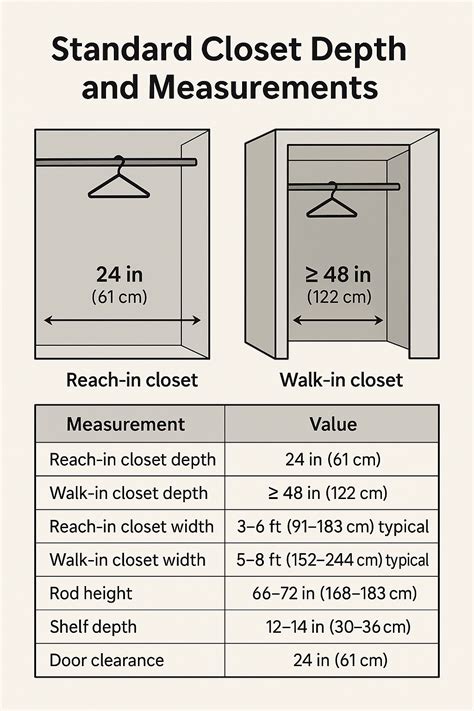 Depth Of Walk In Closet