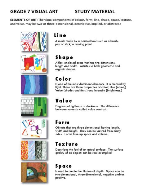 Elements Of Visual Arts Grade 7