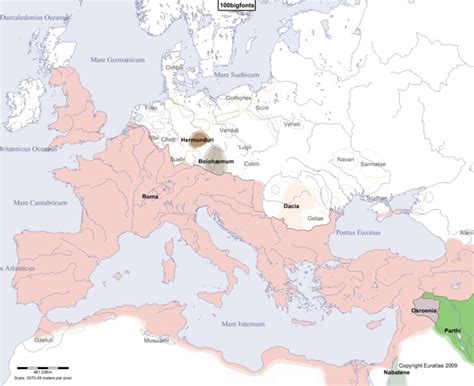 Europe Map Year 100