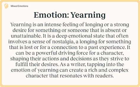 Examples Of Yearning