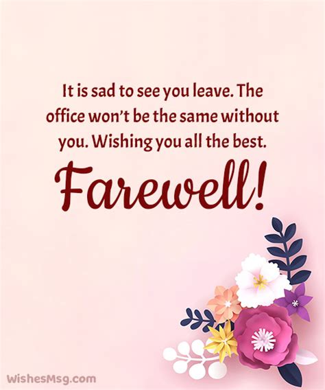 Farewell Message To Colleague
