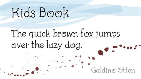 Font For Kids Book