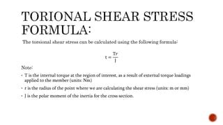 Formula For J Shear Stress