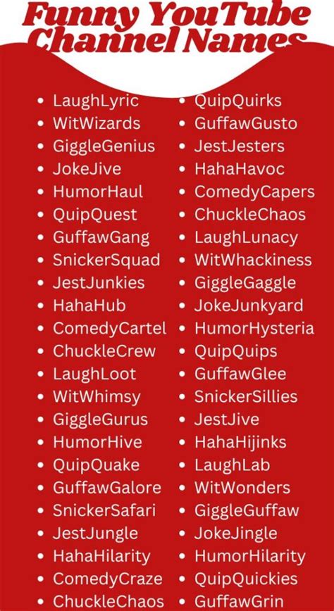 Funny Names For Youtube Channel