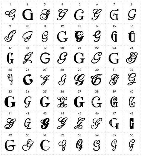 G Font Styles
