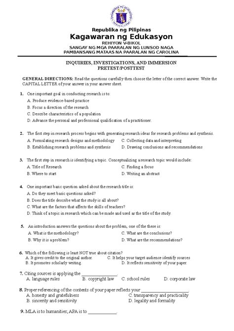 Importance Of Pretest In Research