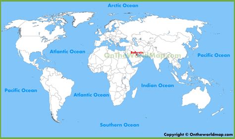 Kingdom Of Bahrain World Map