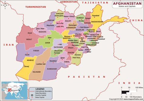 Map Of Afghanistan Provinces And Cities