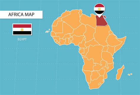 Map Of Africa Highlighting Egypt