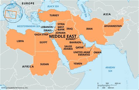 Map Of Asia And Middle East Labeled