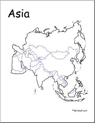 Map Of Asia Countries Unlabeled