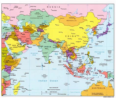 Map Of Asia With Countries And Capitals Pdf