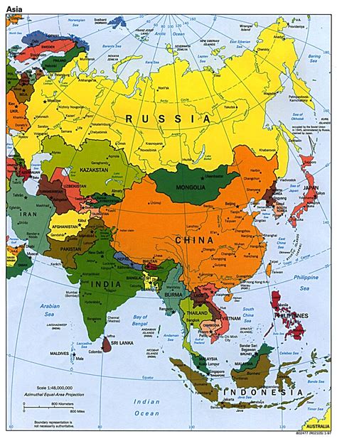 Map Of Asia With Countries Hd
