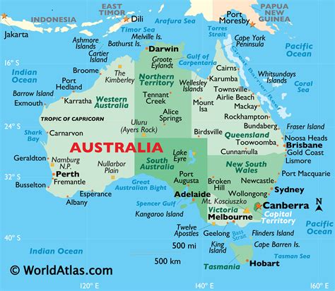 Map Of Australia Country