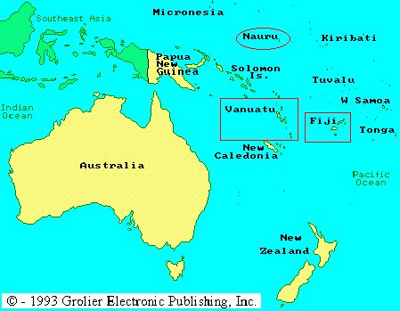 Map Of Australia New Zealand And Fiji