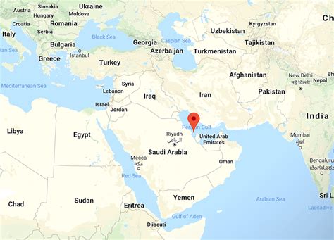 Map Of Bahrain Middle East