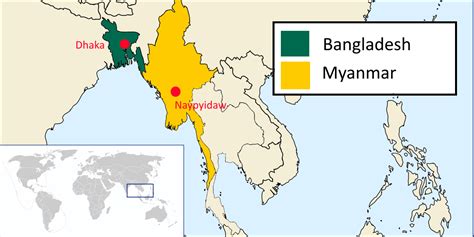 Map Of Bangladesh And Myanmar