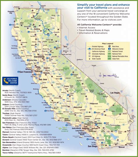 Map Of California West Coast