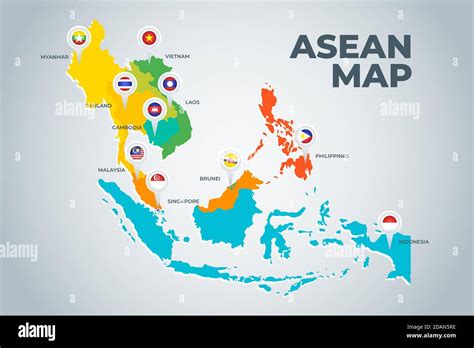 Map Of Countries In Asean