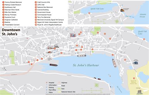 Map Of Downtown St John's Newfoundland