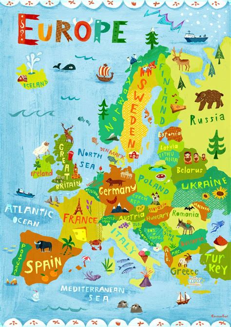 Map Of Europe Kid Friendly