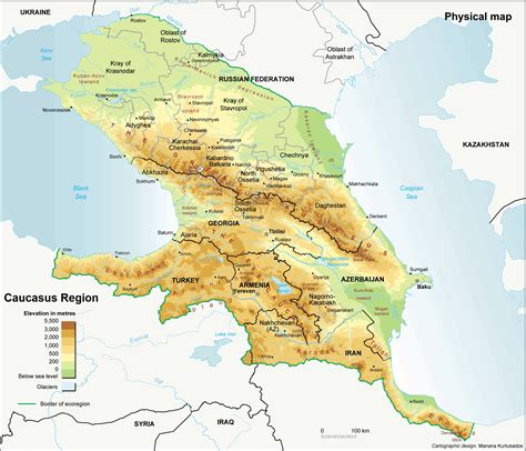 Map Of South Caucasus Region
