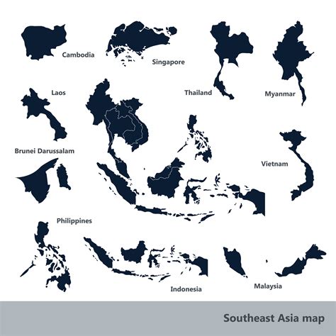 Map Of Southeast Asia Vector