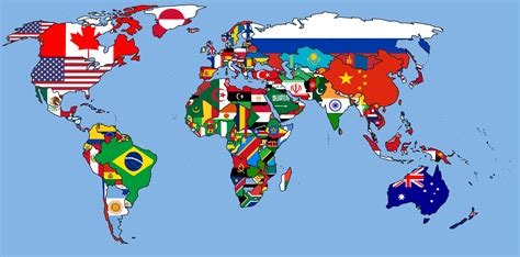 Map Of The World With Flags