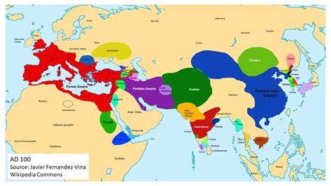 Map Of The World Year 100
