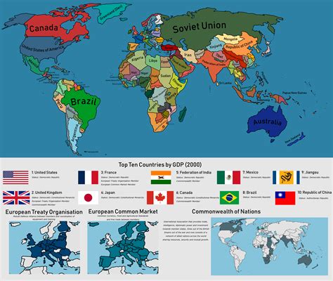 Map Of The World Year 2000