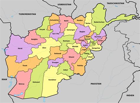 Map Over Afghanistan