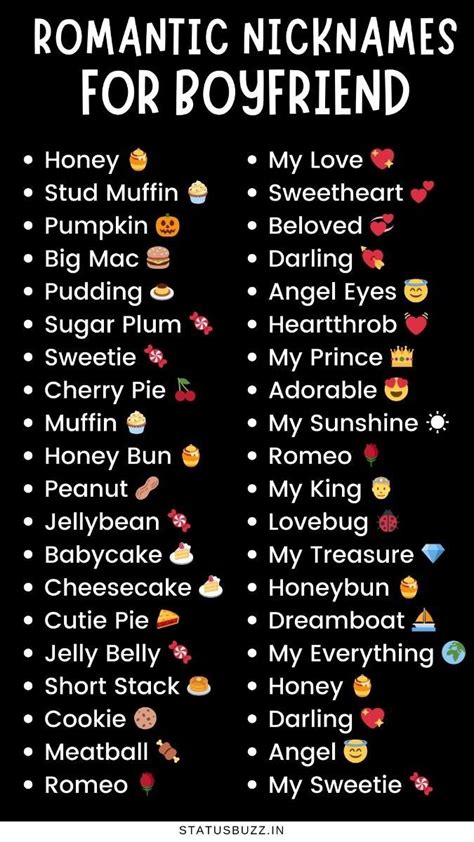 Nicknames For Ur Bf