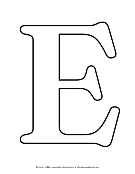 Outlined Letter E