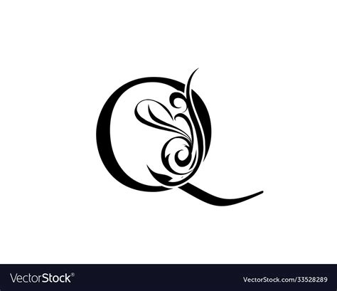 Q Fancy Font