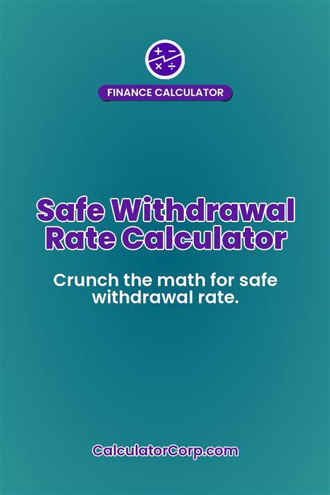 Rate Of Withdrawal Calculator