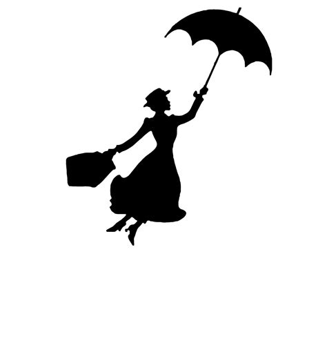 Silhouette Of Mary Poppins