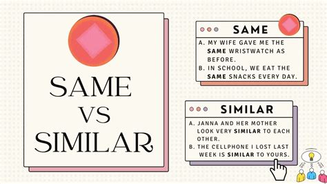 Similar To Vs Same As Right