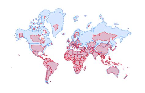 Size Of Every Country