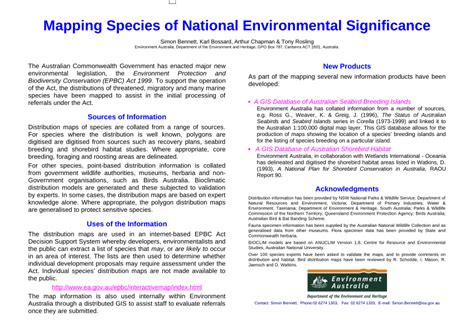 Species Of National Environmental Significance